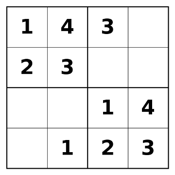 Online Mini Sudoku tahtası
