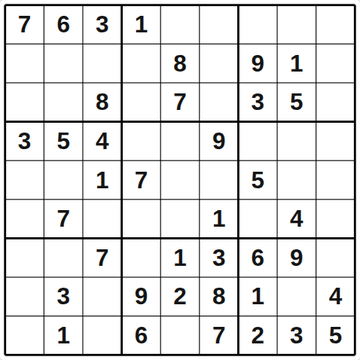 Online Sudoku tahtası